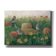 Bluebirds & Straw Hat  by Pam Britton, Canvas Wall Art Cheap