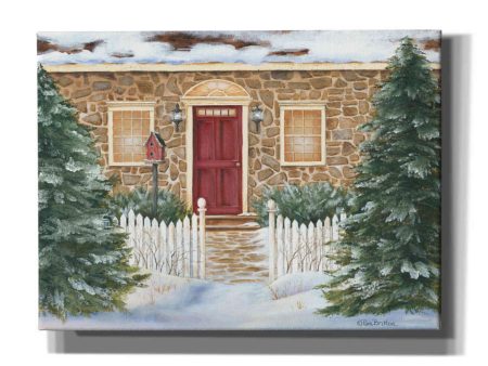 Stone Cottage Winter Beauty  by Pam Britton, Canvas Wall Art Sale