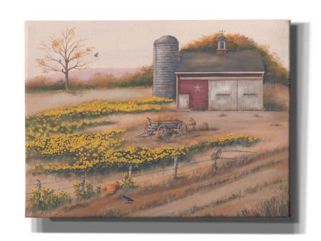 Barn & Sunflowers I  by Pam Britton, Canvas Wall Art Online