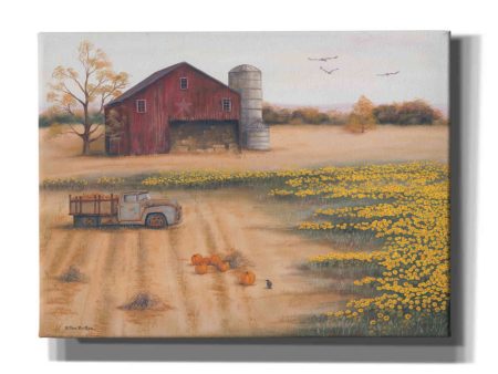 Barn & Sunflowers II  by Pam Britton, Canvas Wall Art Sale