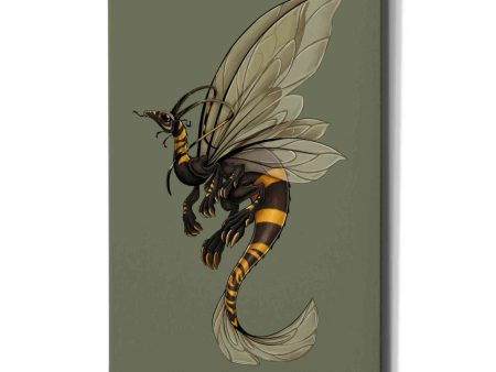 Bee Dragon Celadon  by Avery Multer, Canvas Wall Art Online Hot Sale