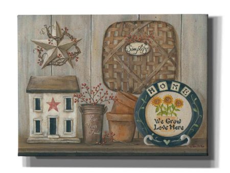 Home Country Shelf  by Pam Britton, Canvas Wall Art For Sale