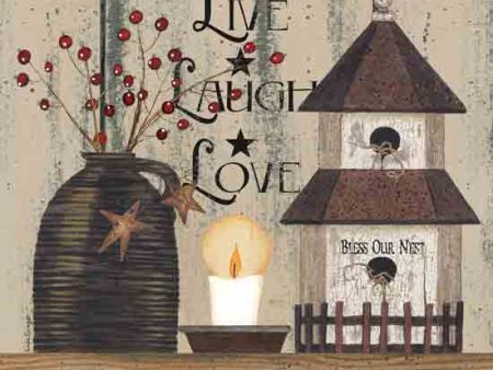 LS1903 - Live Laugh Love Birdhouse - 12x12 Sale