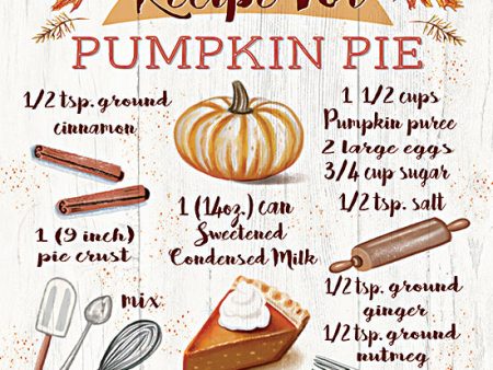 ET110 - Pumpkin Pie Recipe - 12x12 Discount