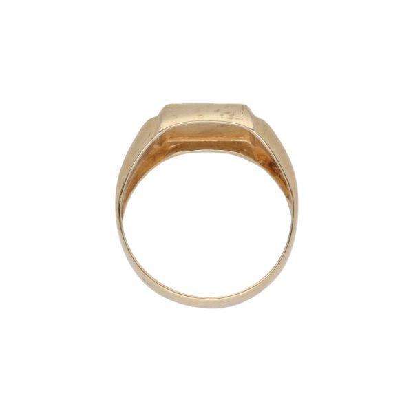 Anillo tipo sello en oro amarillo 14 kilates. Supply