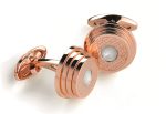 Stairway Cufflinks - Rose Gold, White crystal Sale