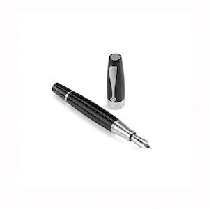 Montegrappa Miya Carbon Fountain Pen - Charcoal Black on Sale