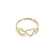 Anillo diseño especial motivo corazones en oro amarillo 14 kilates. Online