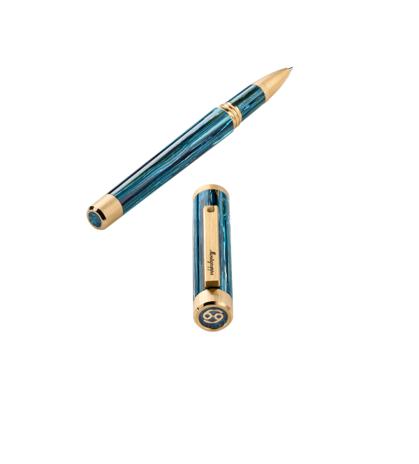 Montegrappa Zero Zodiac Cancer Rollerball Pen, Yellow Gold IP - ISZEZRIY_G9 Online Hot Sale