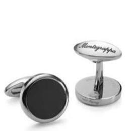 New Montegrappa Classico Cufflinks, Steel & IP Black - IDCCCLSB on Sale