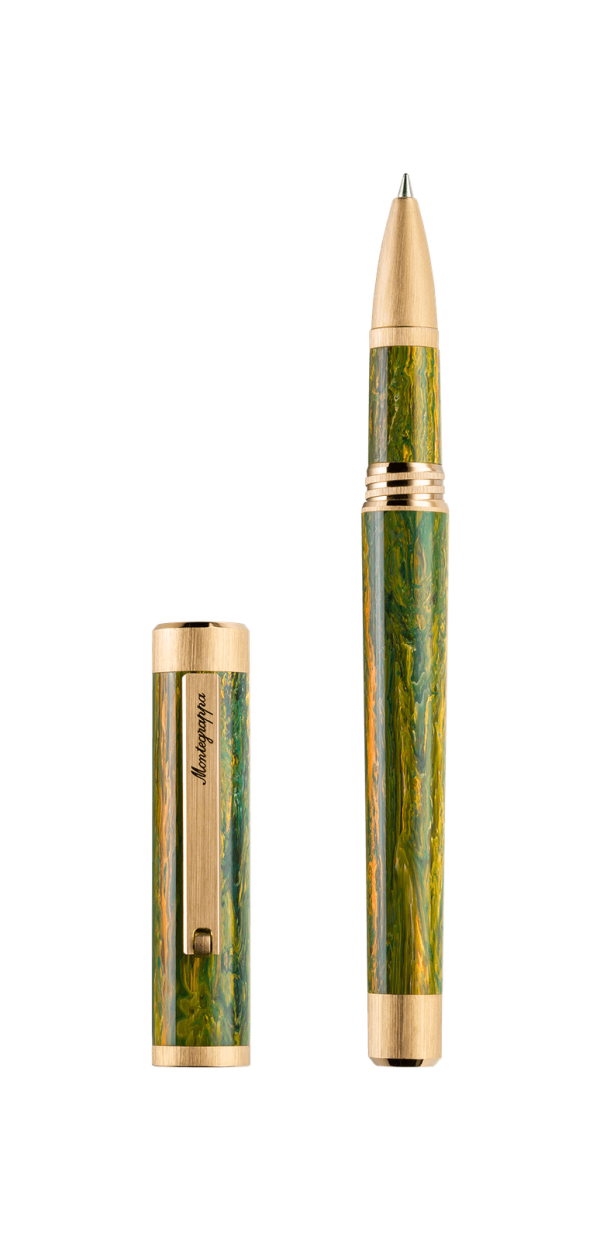 Montegrappa Zero Zodiac Gemini Fountain Pen, Yellow Gold IP Steel, Steel Nib - ISZEZ3IY_G7 Online