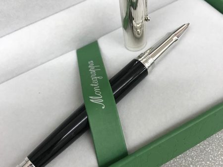 Montegrappa Memoria Rollerball pen, Pinstripe Finish, Black Barrel - IS300RCM Hot on Sale