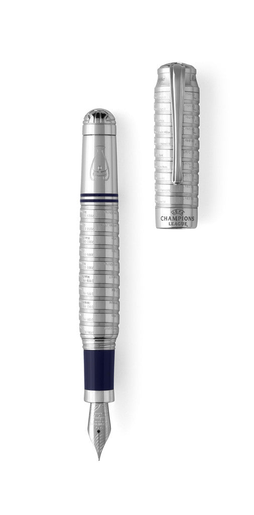 Montegrappa UEFA Champions League Limited Edition Fountain Pen, Silver Fashion