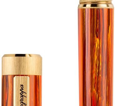 Montegrappa Zero Zodiac Leo Rollerball Pen, Yellow Gold IP Online now