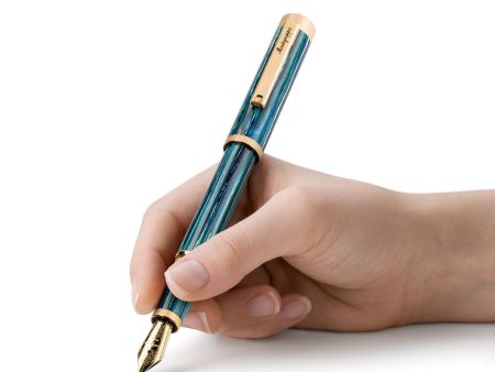 Montegrappa Zero Zodiac Cancer Fountain Pen, Yellow Gold IP Steel, 14k Nib - ISZEZ34Y_G9 on Sale