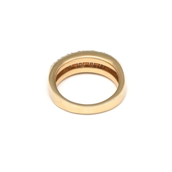 Anillo facetado en oro amarillo 14 kilates. Cheap