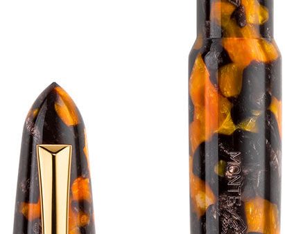 Montegrappa Venetia Havana Amber Fountain Pen 14k gold nib - ISVEN34O Discount