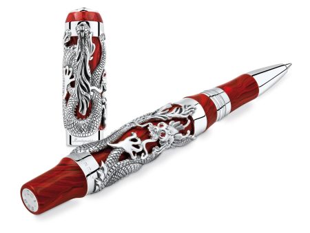 Bruce Lee Dragon Rollerball Pen Silver For Sale