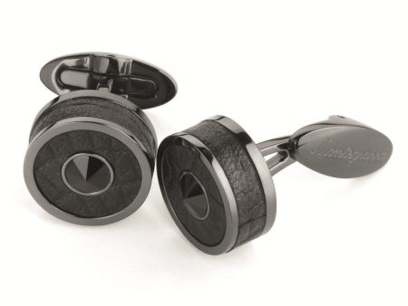 Montegrappa Classic Cufflinks - Gun Metal For Sale