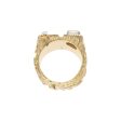 Anillo Barroco con diamantes y rubí en oro amarillo 12 kilates. Discount