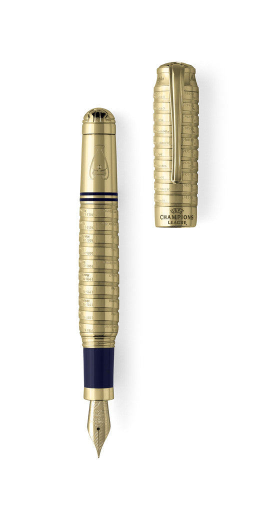 Montegrappa UEFA Champions League Limited Edition Fountain Pen, Gold Hot on Sale