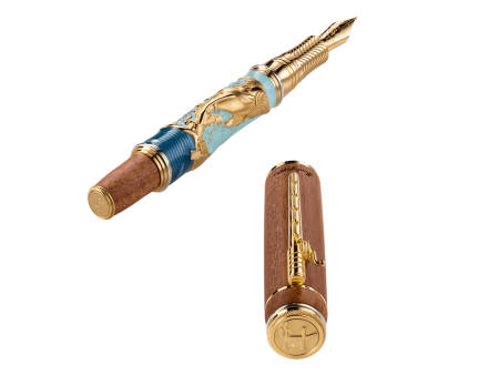 Montegrappa Old man and the Sea Yellow Gold - Fountain Pen Hot on Sale