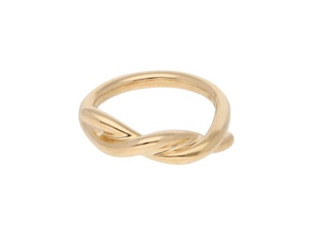 Anillo estilizado firma Tane en oro amarillo 18 kilates. Supply