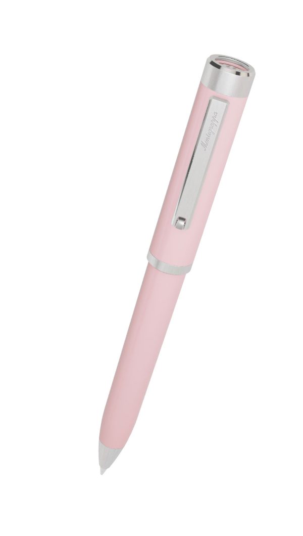 Montegrappa Zero custom Ballpoint Pen in Pink with Palladium Trim - ISZET_PB Online Hot Sale