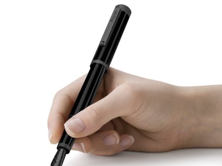 Montegrappa Zero Fountain Pen Ultra Black Ruthenium Plated Steel Nib - ISZEI_IC Online Hot Sale