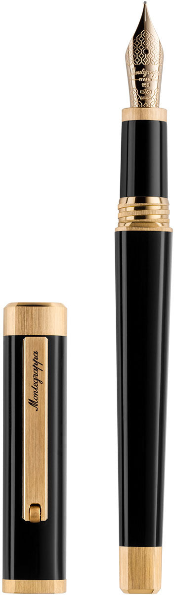 Montegrappa Quattro Fountain Pen, Yellow Gold pl., Medium, 14k Gold Nib -ISZ4I1XY For Sale