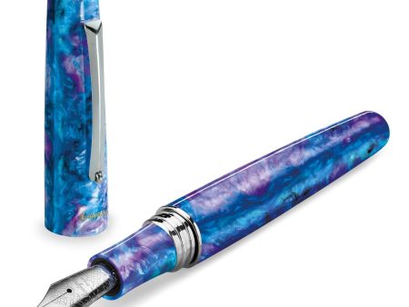 Elmo 01 Fantasy Blooms Fountain Pen, Blue Cross Gentian  - ISEOR3AD For Discount