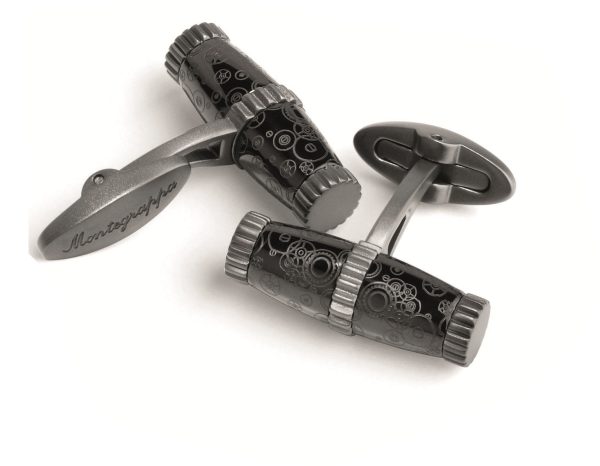 Time Gear Cufflinks - Two-Tone Black & Gun Metal PVD Discount