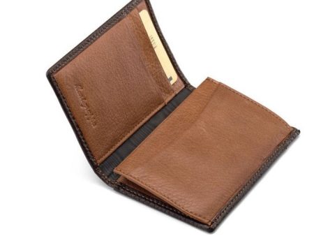 Montegrappa Business Card Case with Pockets - Brown & Caramel - A.8975.MC Hot on Sale