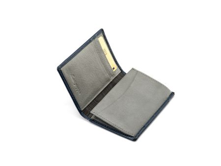 Montegrappa Business Card Case with Pockets - Blue & Grey Supply