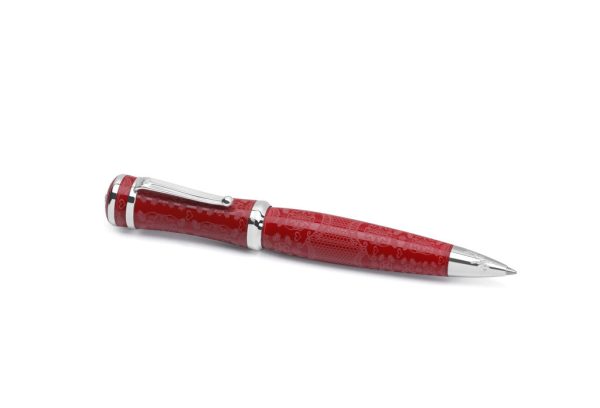 Montegrappa Sophia Loren Ballpoint Pen, Silver (Red) Online now