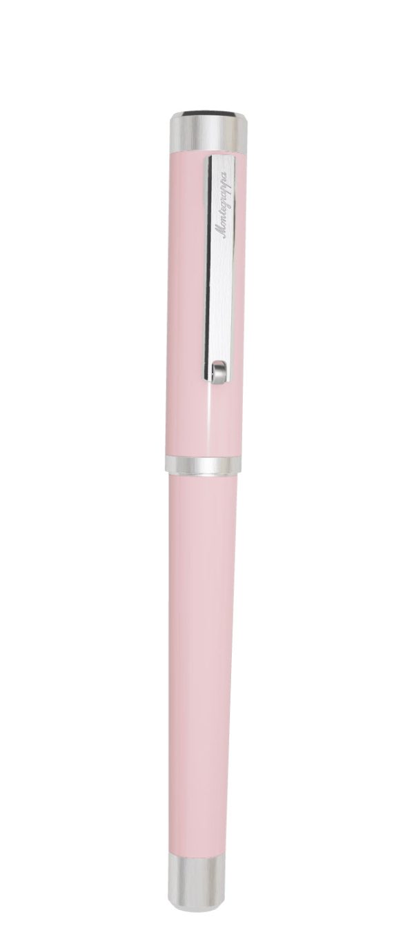 Montegrappa Zero custom Rollerball Pen in Pink with Palladium Trim - ISZET_PR on Sale