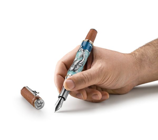 Montegrappa Old man and the Sea Silver - Fountain pen  ISOSN3SS Online Hot Sale