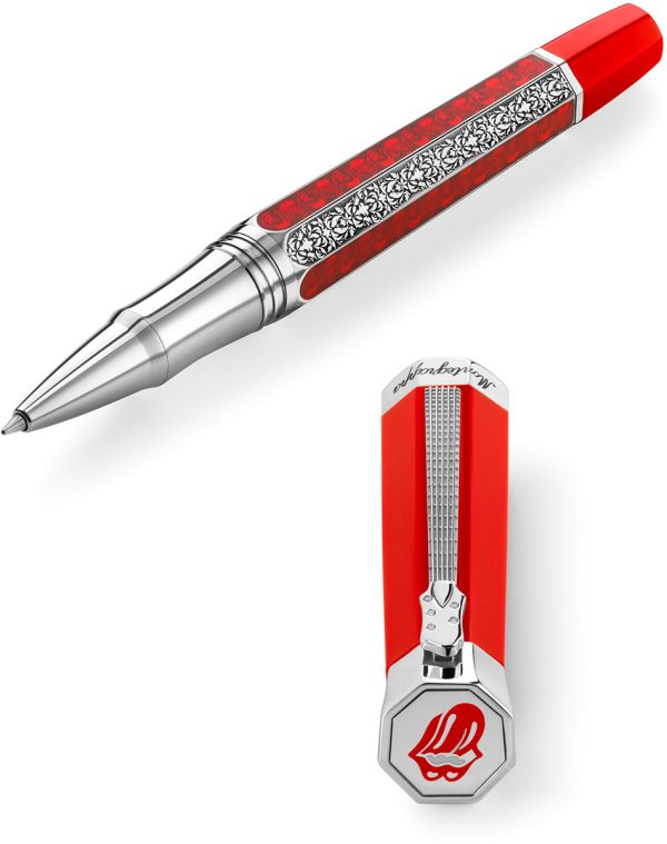 Montegrappa Rolling Stones Legacy 1962 Scarlet Rollerball Pen -ISRTNRSR Hot on Sale