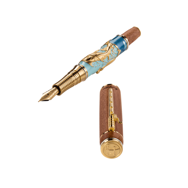 Montegrappa Old man and the Sea Yellow Gold - Fountain Pen Hot on Sale