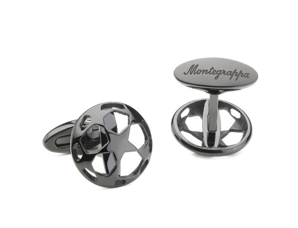 Montegrappa Uefa Champions League Cufflinks IP Gun Metal - IDUCCLIL Sale