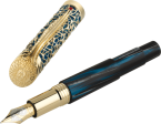 Montegrappa Brain Fountain, 18K Solid Gold & Diamonds Sale