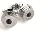 Stairway Cufflinks - Silver, Black Crystal Cheap