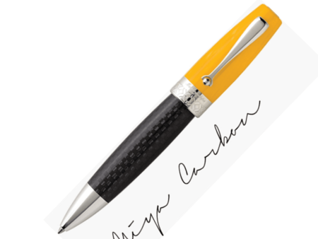 Montegrappa Miya Carbon Ballpoint - Yellow - ISMYTBFY Supply