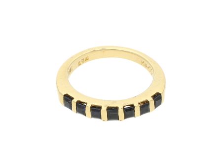 Anillo diseño especial con zafiros en oro amarillo 18 kilates. For Discount