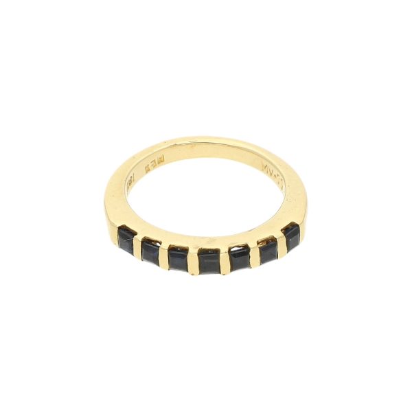 Anillo diseño especial con zafiros en oro amarillo 18 kilates. For Discount