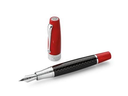 Montegrappa Miya Carbon Fountain pen, Red - ISMYT3FR Supply