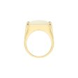 Anillo diseño especial firma Bulgari con sintético en oro amarillo 18 kilates. Online Hot Sale