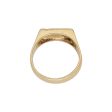 Anillo tipo sello con diamantes en oro amarillo 14 kilates. For Cheap