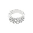 Anillo calado con diamantes en oro blanco 14 kilates. For Cheap