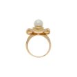 Anillo diseño especial con perla en oro amarillo 18 kilates. Discount